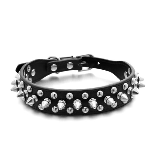 Retro Studded Leather Dog Collar