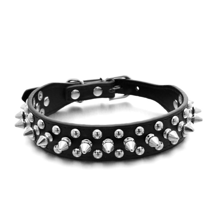 Retro Studded Leather Dog Collar