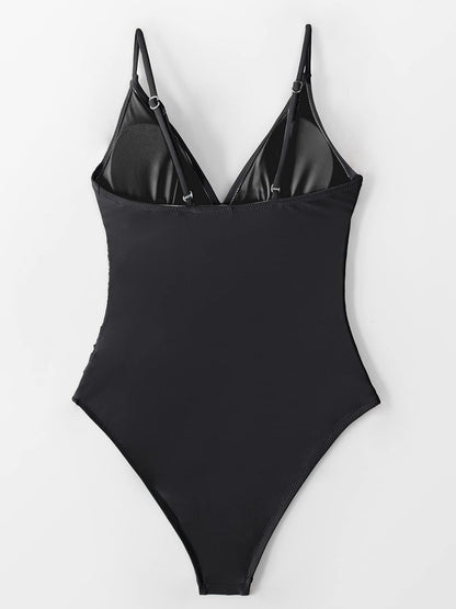 CUPSHE Women's One Piece Swimsuit Tummy Control V Neck Bathing Suits
