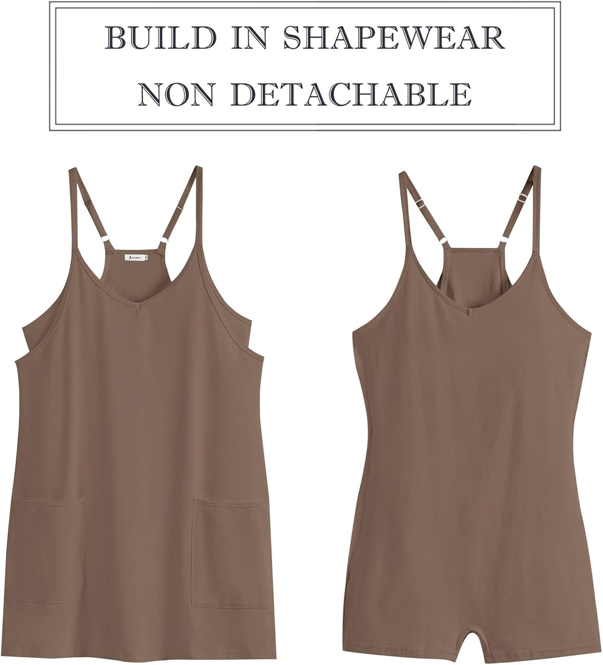 ANRABESS Women Athletic Dress Summer Tennis Workout Active Sports Mini Romper Dress Built in Shorts Travel Vacation Clothes