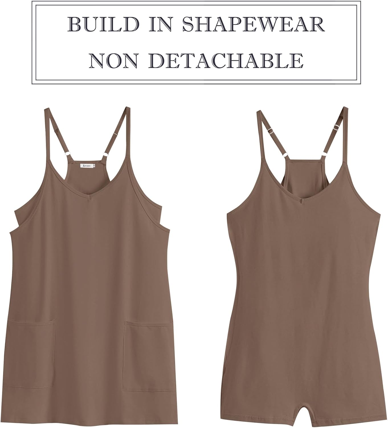 ANRABESS Women Athletic Dress Summer Tennis Workout Active Sports Mini Romper Dress Built in Shorts Travel Vacation Clothes